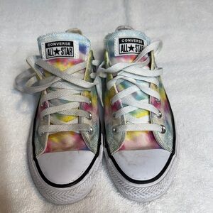 Women’s size 8 converse sneaker the-dye yellow pink blue All Star